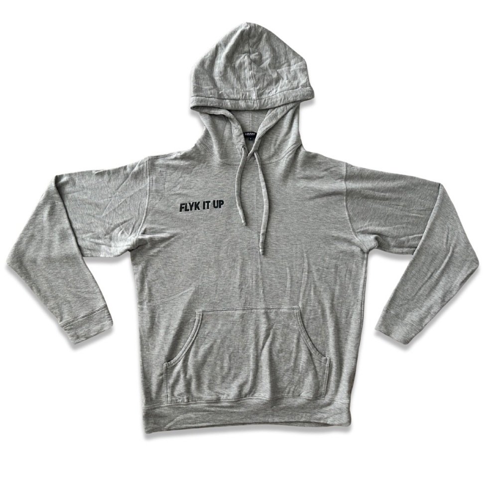 🏷️*Price Drop* BleuSalt X Jillian Dempsey Gray Flyck It Up Unisex Skater Hoodie